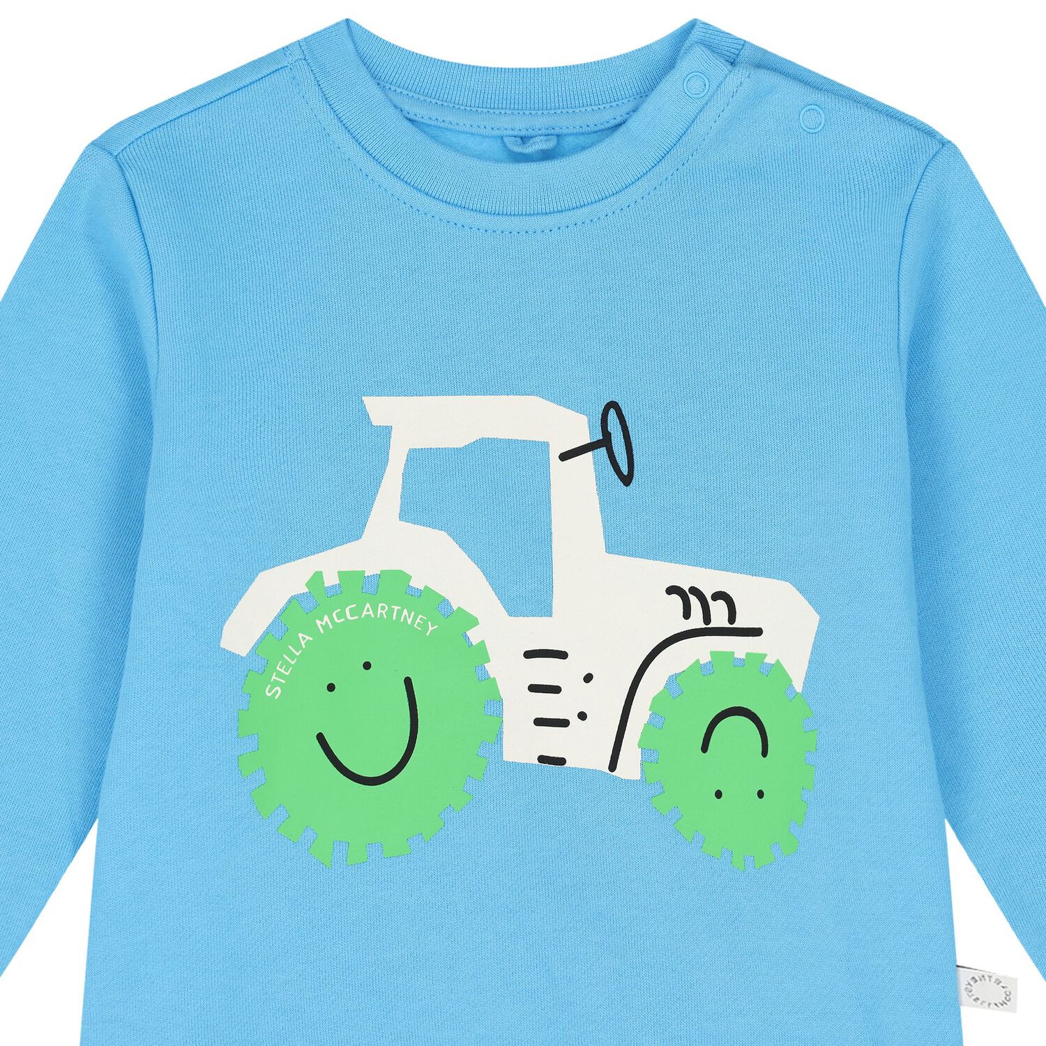Younger Boys Blue Tractor Sweatshirt, 1, hi-res