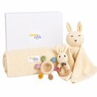 Ivory Baby Blanket & Bunny Comforter Gift Set , 3, hi-res