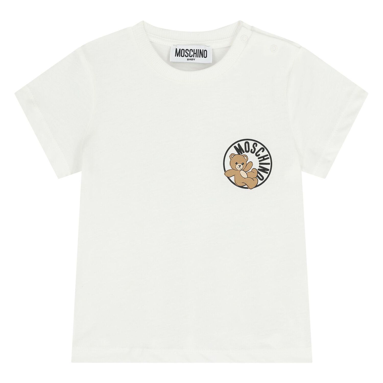 Younger White & Beige Teddy Bear Shorts Set, 2, hi-res