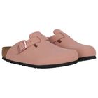 Girls Pink Logo Leather Clog , 1, hi-res