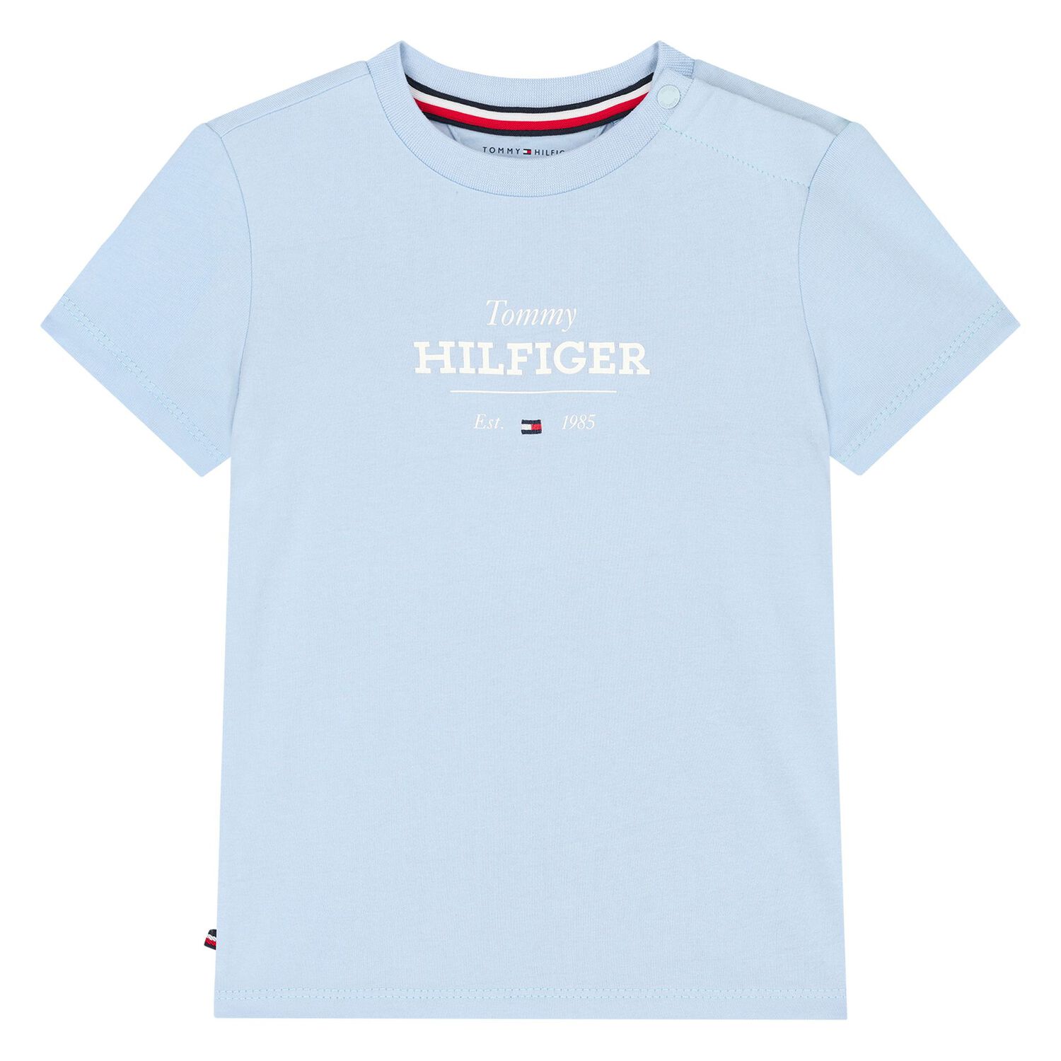 طقم شورت أولاد بالشعار باللون الأزرق , 2, hi-res