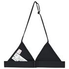 Girls Black Triangle Bikini, 1, hi-res