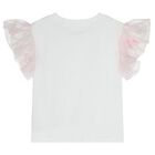 Girls White & Pink T-Shirt, 1, hi-res