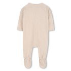 طقم ملابس اطفال مزين بالزهور باللونين البيج و الوردي (قطعتين), 1, hi-res