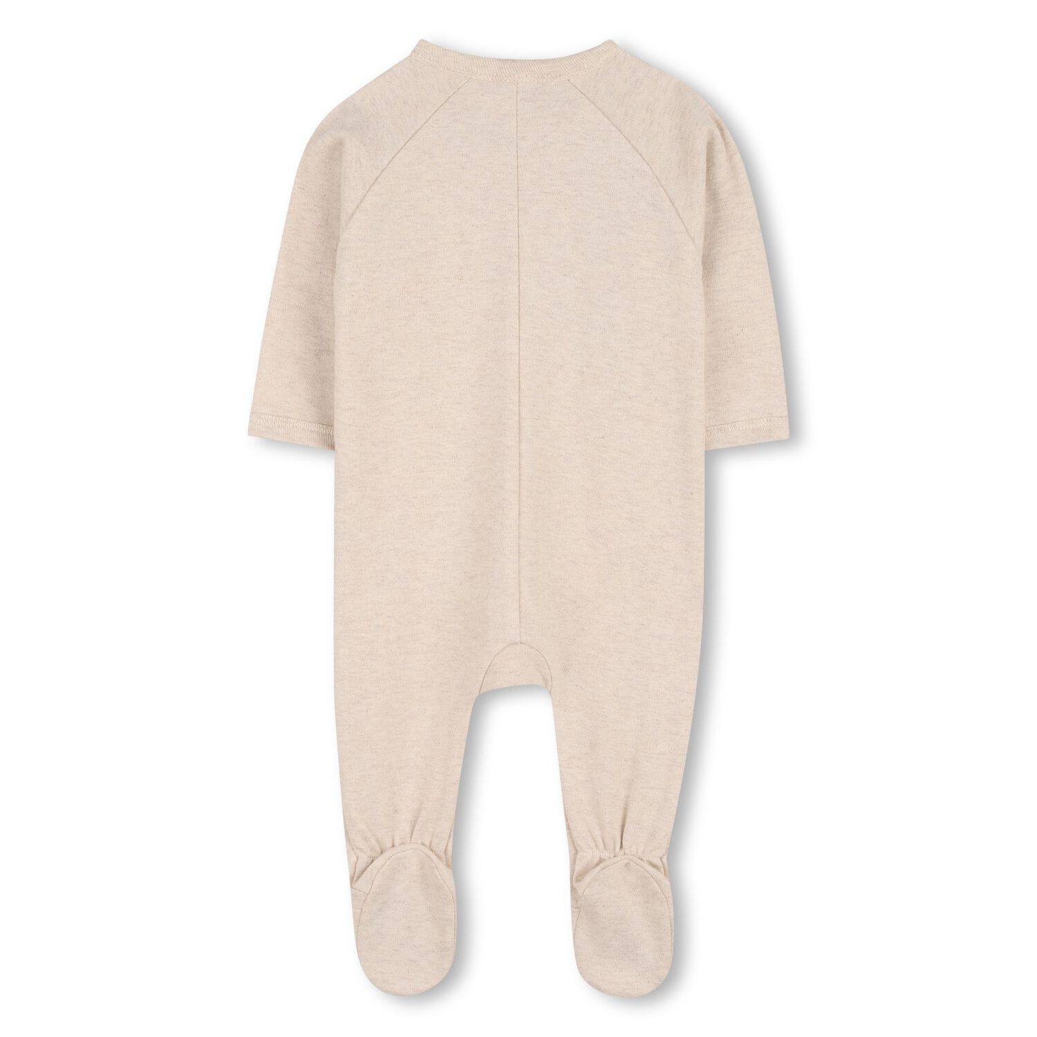 طقم ملابس اطفال مزين بالزهور باللونين البيج و الوردي (قطعتين), 1, hi-res