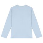 Boys Blue Bear Logo Long Sleeve Top, 4, hi-res