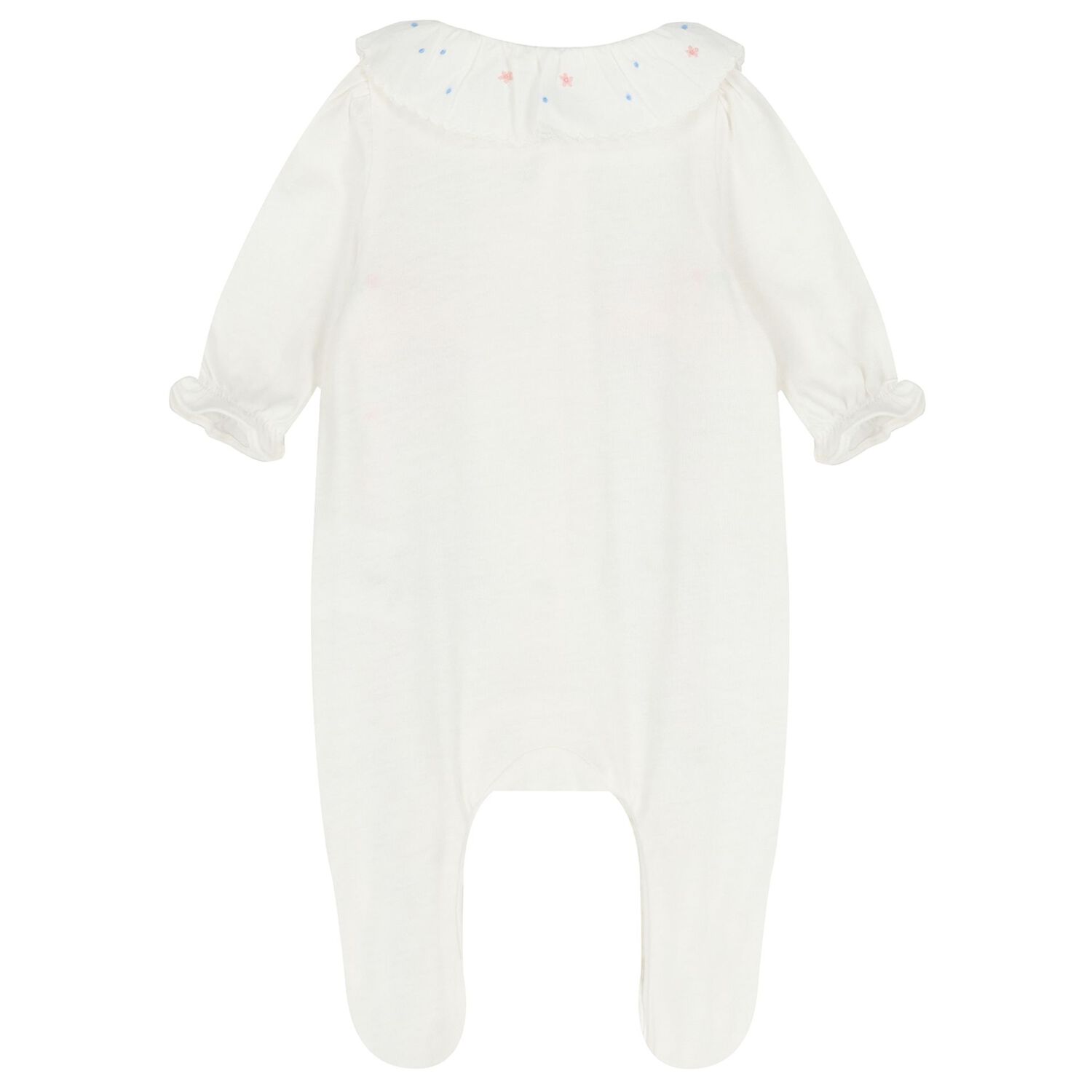 Baby Girls Ivory Embroidered Babygrow, 1, hi-res