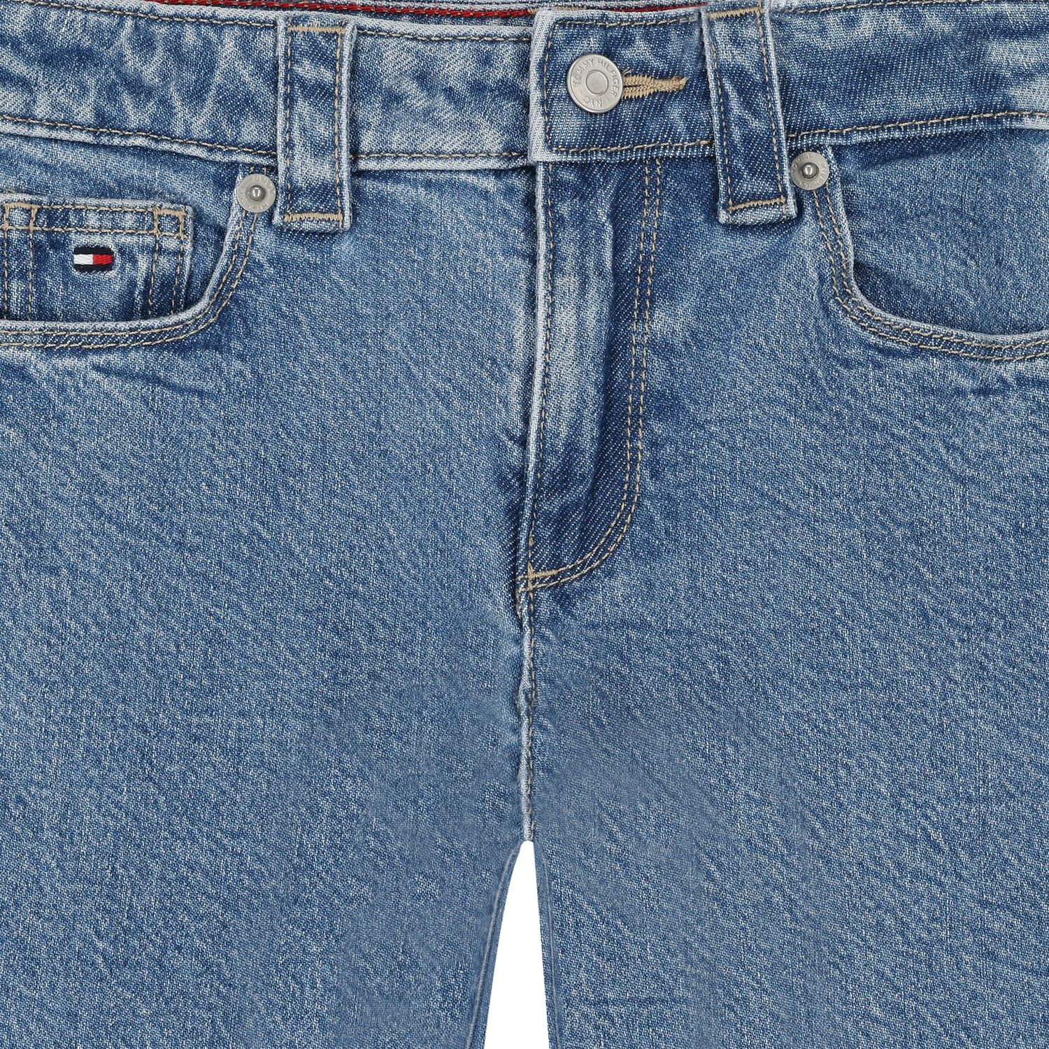 Girls Blue Logo Denim Jeans, 1, hi-res image number null