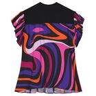 Girls Black Vortice Dress, 1, hi-res