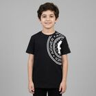 تيشيرت اولاد بالشعار باللون الاسود , 3, hi-res