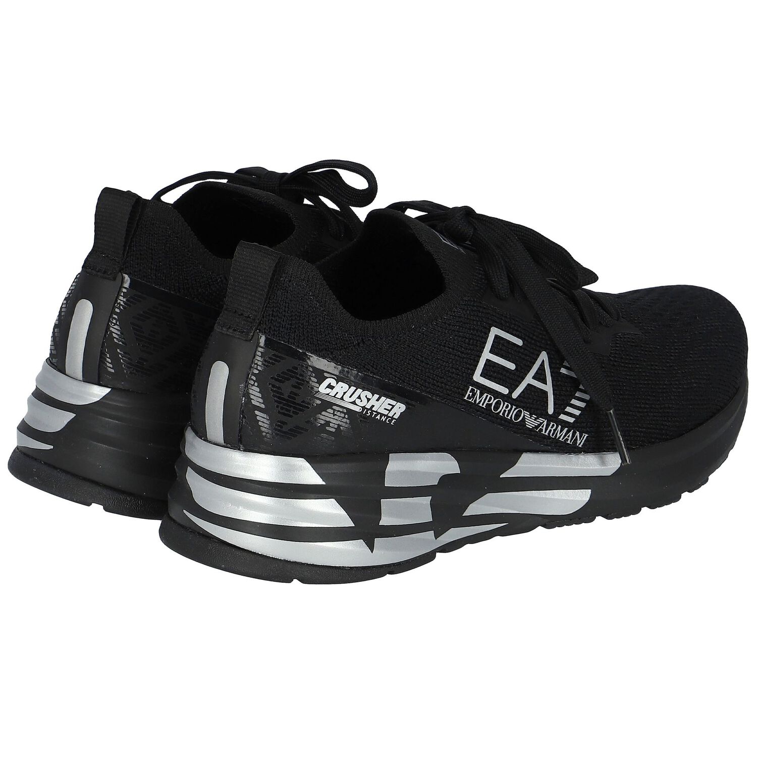 حذاء رياضى بالشعار باللون الأسود, 1, hi-res