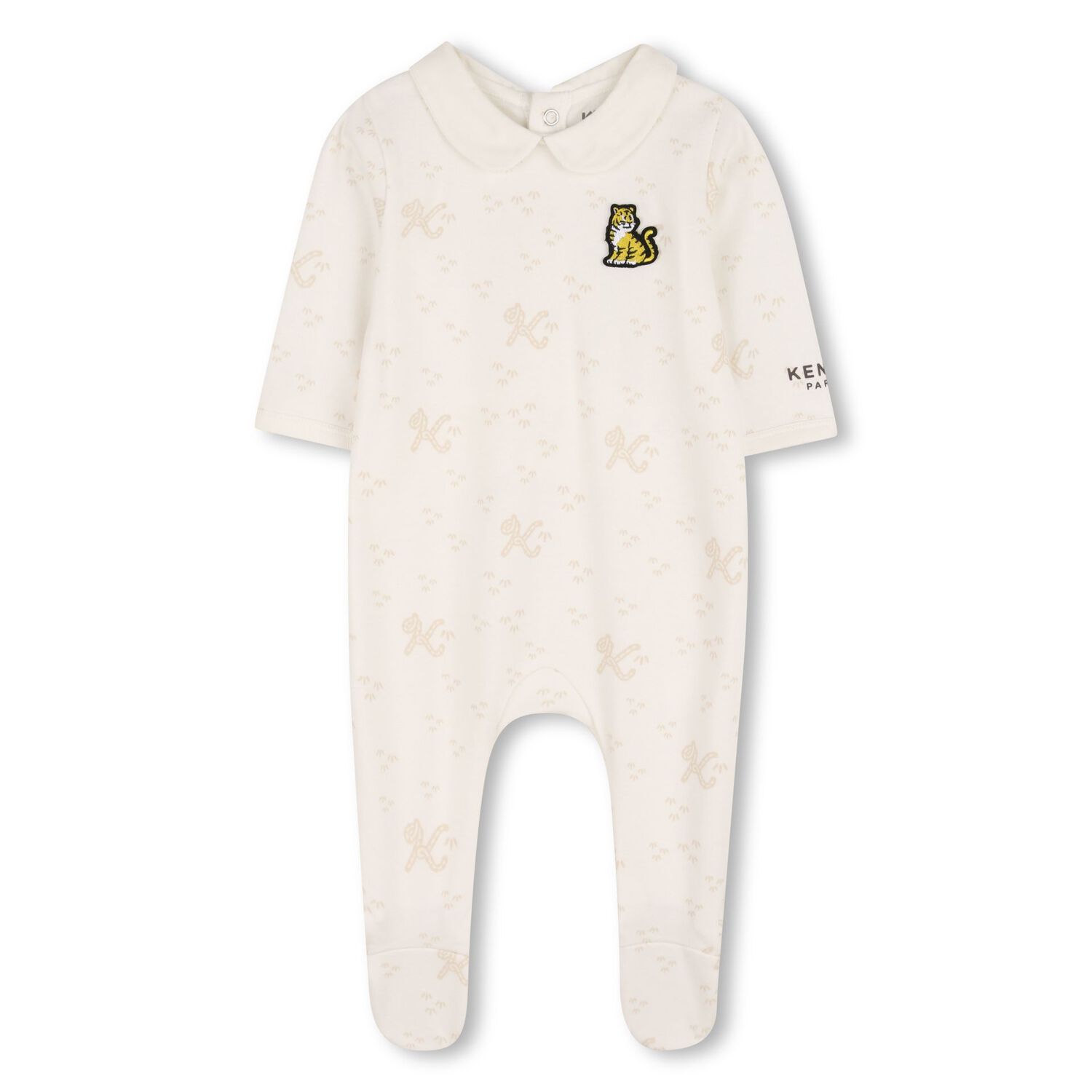 Ivory & Beige Tiger Logo Babygrow Gift Set, 1, hi-res