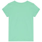 Girls Green Logo T-Shirt, 1, hi-res