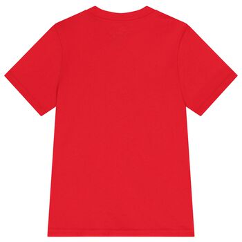 تيشيرت بالشعار باللون الاحمر 