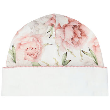 Baby Girls White Floral Hat