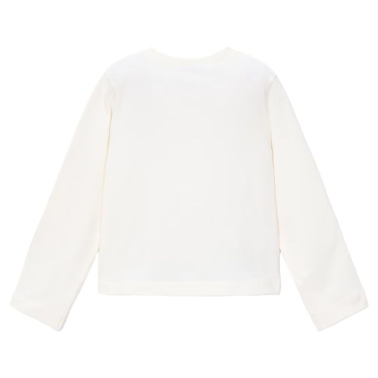Girls Ivory Long Sleeve Top, 2, hi-res