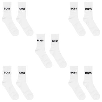 White Logo Socks ( 5-Pack )