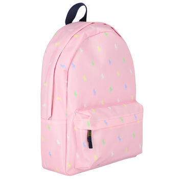 Girls Pink Logo Backpack