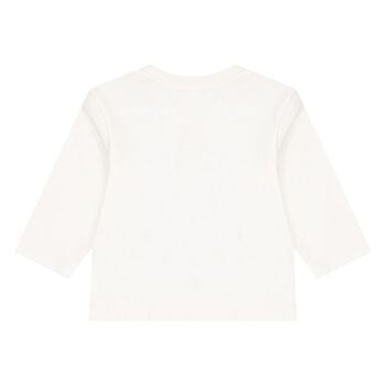 Younger Boys Ivory Bunny Long Sleeve Top