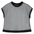 Girls Black & Silver Logo Milano Jersey 2-in-1 T-Shirt, 1, hi-res