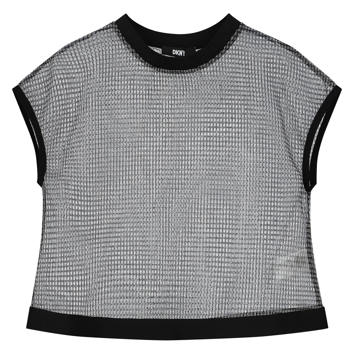 Girls Black & Silver Logo Milano Jersey 2-in-1 T-Shirt, 1, hi-res