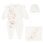 Baby Girls Ivory Floral Babygrow Gift Set, 2, hi-res