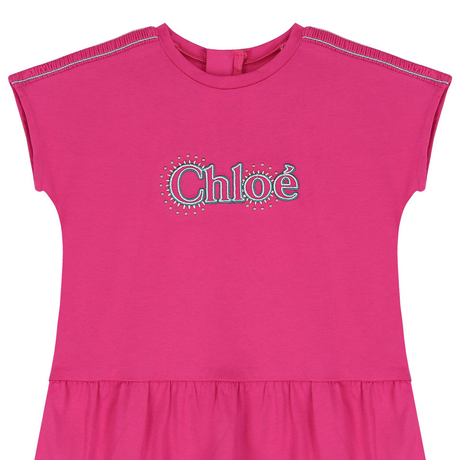 Younger Girls Pink Logo Dress, 2, hi-res image number null