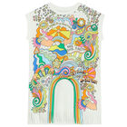 فستان بطبعة جرافيك باللون العاجى, 1, hi-res