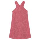 Girls Pink Flower Dress, 1, hi-res