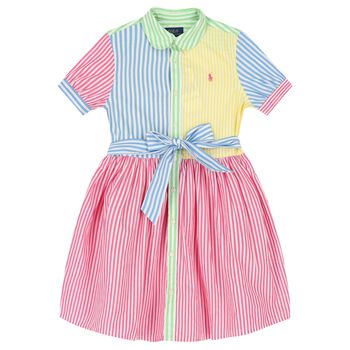 Girls Multi-Coloured Striped Dress