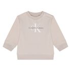 Beige Logo Younger Tracksuit, 5, hi-res