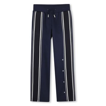 Boys Navy Blue Logo Joggers
