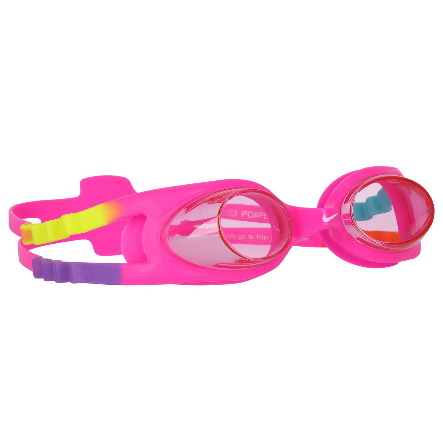 Girls Pink Logo Swimming Goggles, 2, hi-res