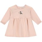 Baby Girls Pink Logo Dress, 1, hi-res