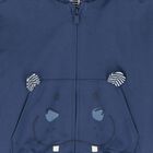 Younger Boys Blue Hooded Zip Up Top, 1, hi-res