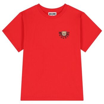 Red Teddy Bear Logo T-Shirt