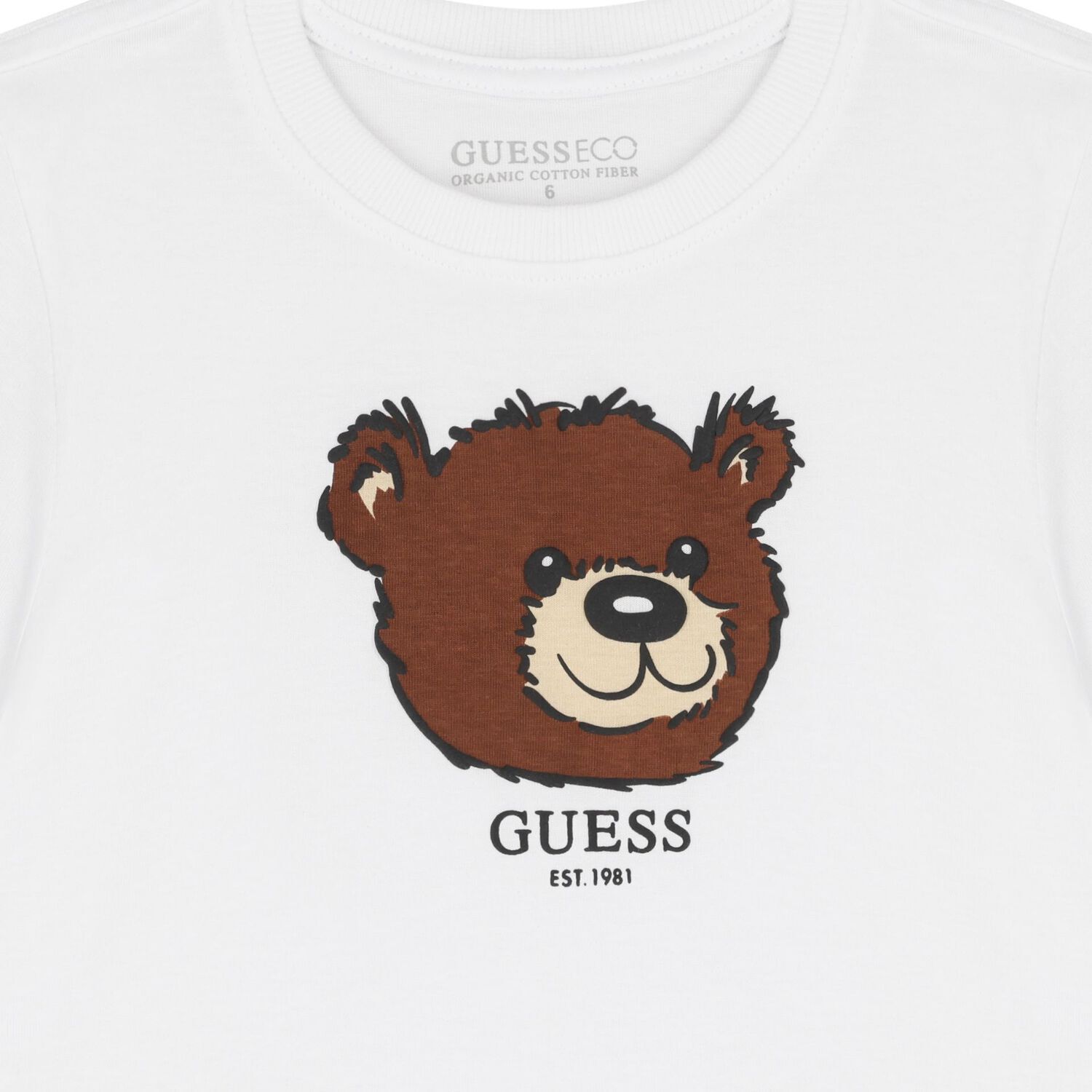 Boys White Teddy Bear Logo T-Shirt, 1, hi-res image number null