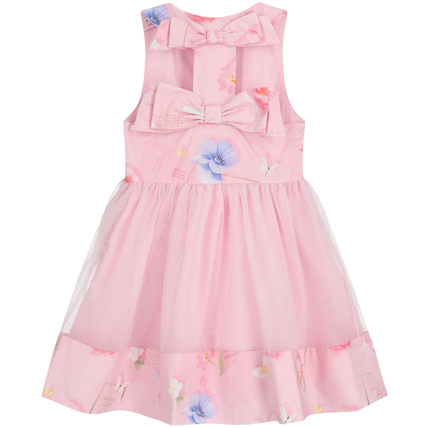 Girls Pink Floral Dress, 1, hi-res image number null