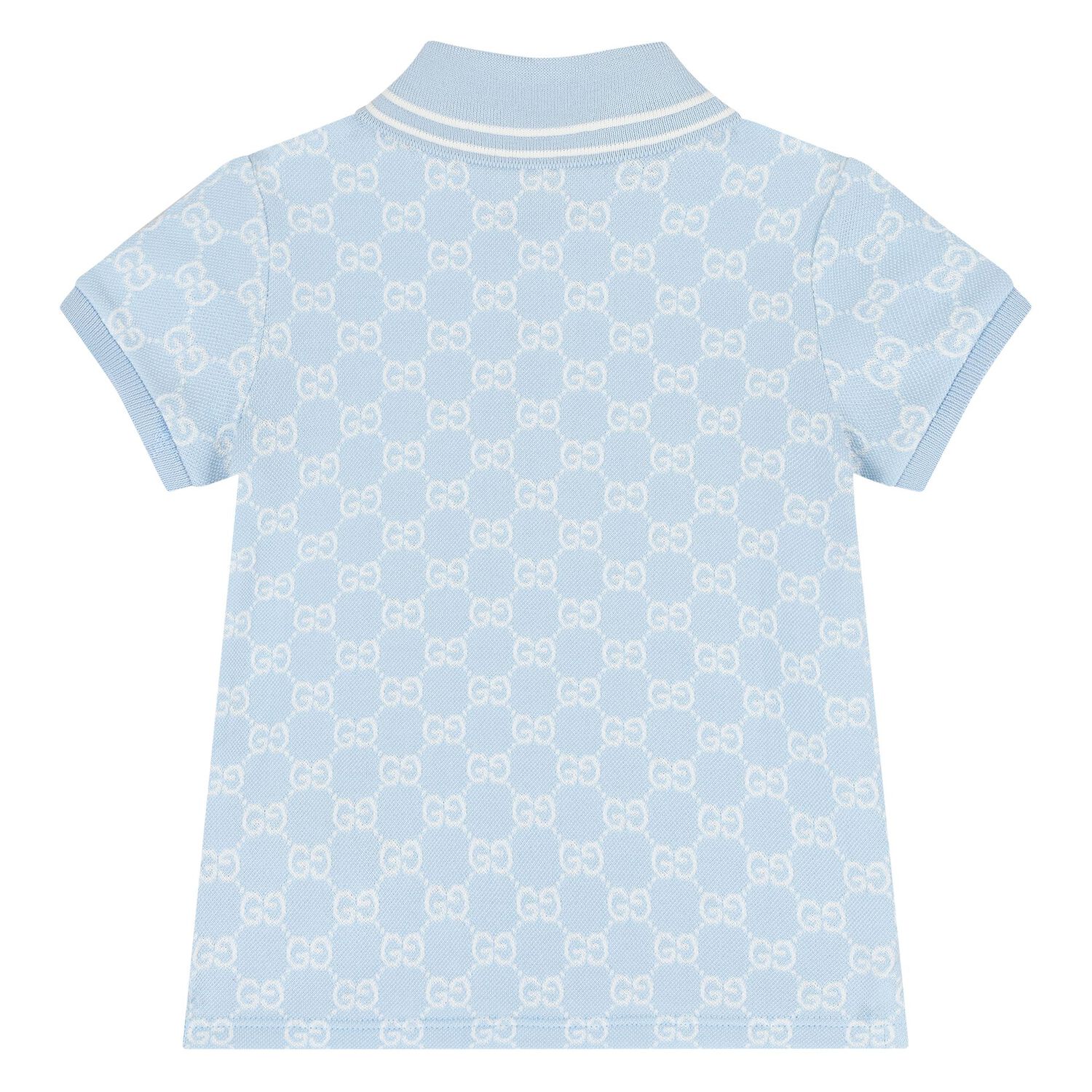 Younger Boys Blue GG logo Polo Shirt, 2, hi-res