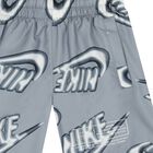 Boys Grey Logo Shorts, 1, hi-res