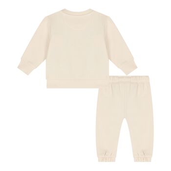 Baby Girls Beige Logo Tracksuit
