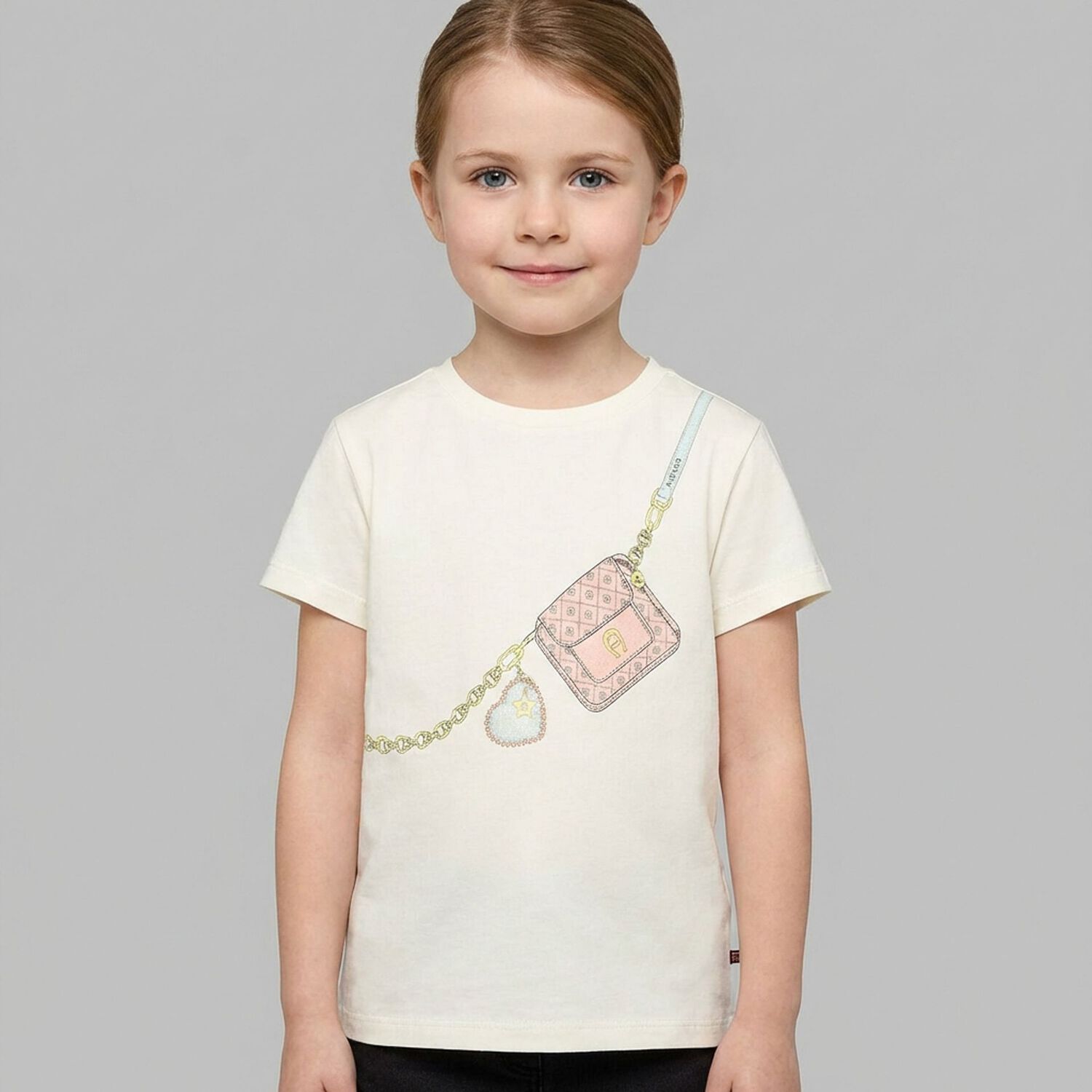 Girls Ivory Bag T-Shirt, 1, hi-res