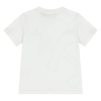 Younger Boys White Logo T-Shirt 