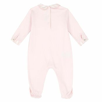 Baby Girls Pink Logo Babygrow