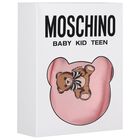 طقم هدايا ملابس أطفال بشعار تيدي بير باللون الوردي للبنات, 1, hi-res