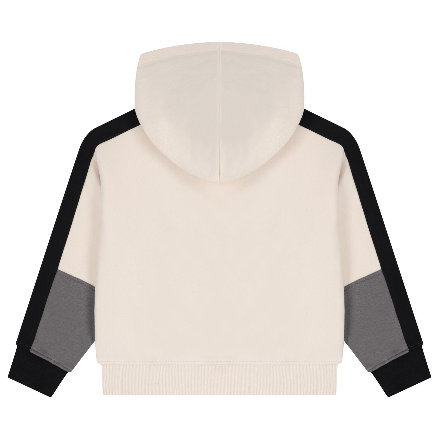 Boys Beige Logo Hooded Top, 1, hi-res