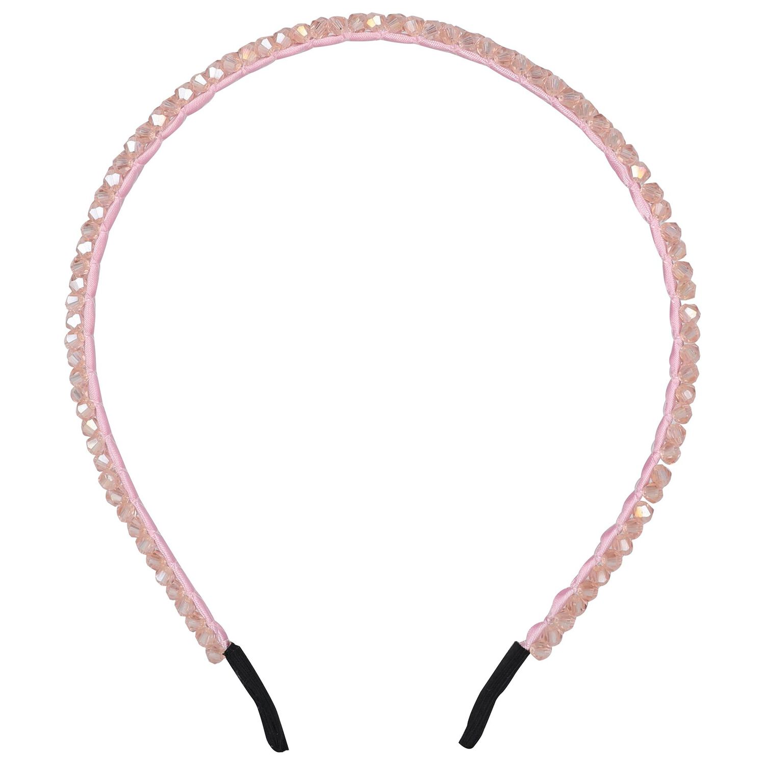 Girls Pink Diamante Headband, 2, hi-res