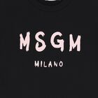 تيشيرت بنات بالشعار باللون الاسود, 4, hi-res