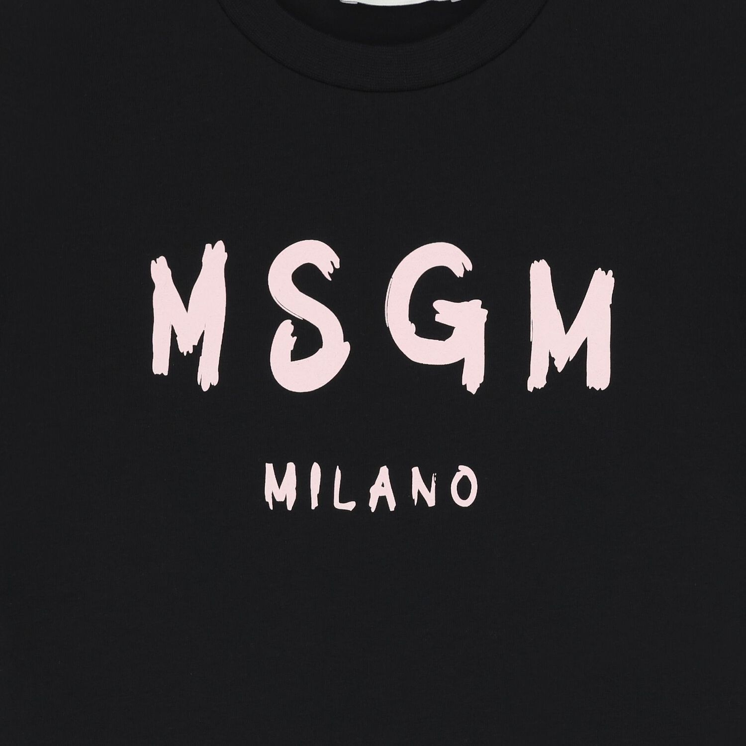 تيشيرت بنات بالشعار باللون الاسود, 4, hi-res