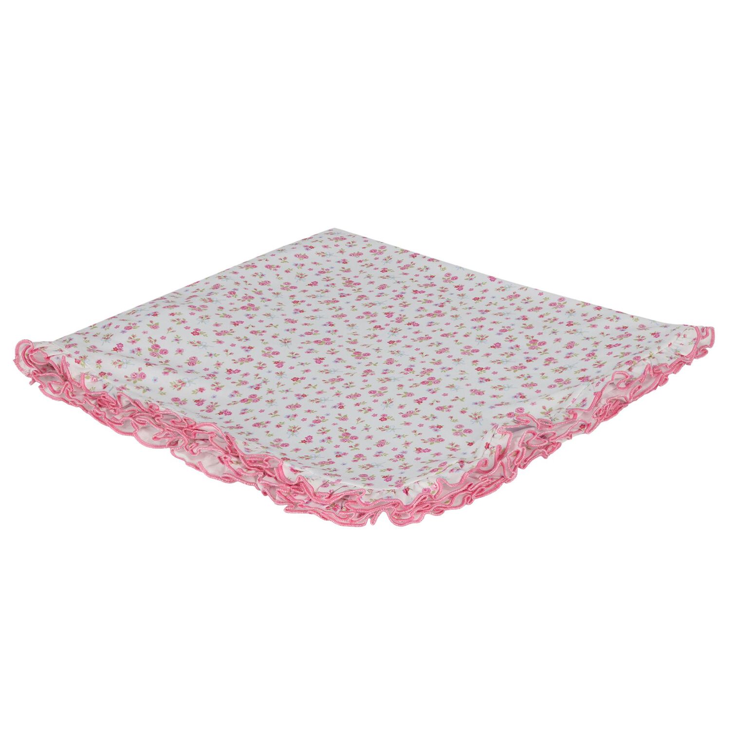 Baby Girls White & Pink Rose Renaissance Blanket, 1, hi-res
